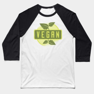 Vegan Logo Vintage Style Baseball T-Shirt